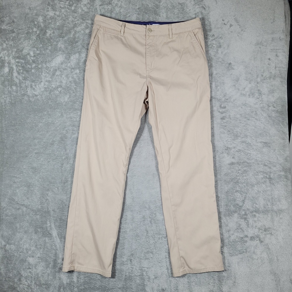 Johnnie-O Prep-Formance Pants Mens 34x30 Light Khaki Stretch Golf Chino